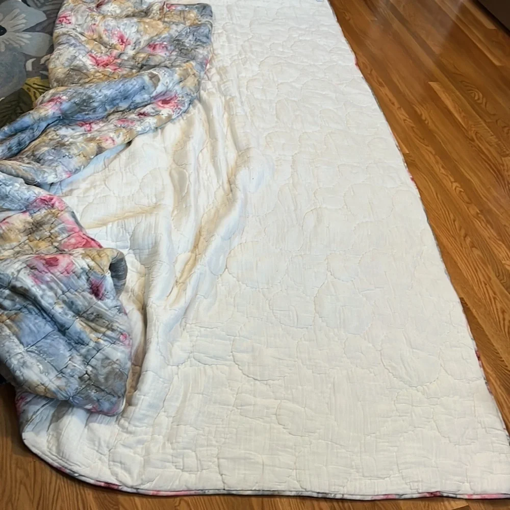 Anthropologie Clarabelle Gauze Quilt Queen NEW Plus 1 Standard Sham NWT